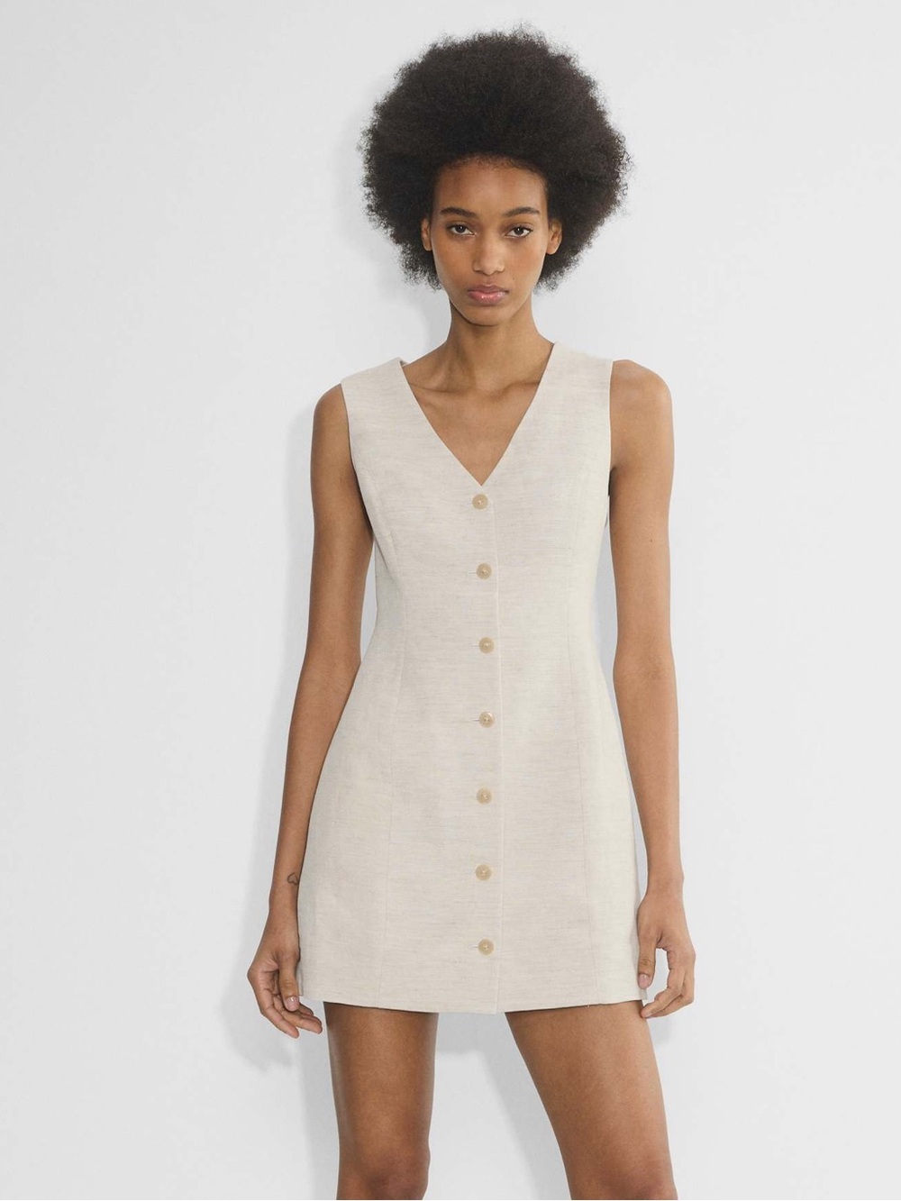 Aritzia Wilfred Aria Dress in Natural Ecru CruiseLinen